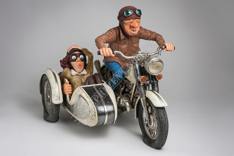 FIGURKA MOTOCYKL Z PRZYCZEPKĄ - Guilermo Forchino FO85087
