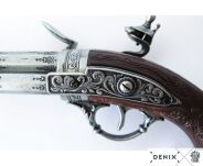PISTOLET SKAŁKOWY TRZYLUFOWY Z ORŁEM 1306 - 11