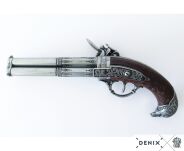 PISTOLET SKAŁKOWY TRZYLUFOWY Z ORŁEM 1306 - 2
