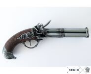 PISTOLET SKAŁKOWY TRZYLUFOWY Z ORŁEM 1306 - 3