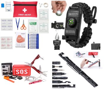 Zestaw survival apteczka wyposażona długopis bransoletka ZS-27