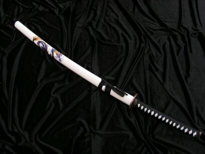Samuraischwert KATANA Echt Metall WHITE DRAGON HIT 4KM80-405WH