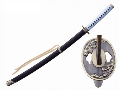 Katana Schwert echt Metall Nicht Scharf Samurai Schwert aus Stahl mit Einer Scheide zur Dekoration für einen Sammler oder als Geschenk 4KM85-410BK
