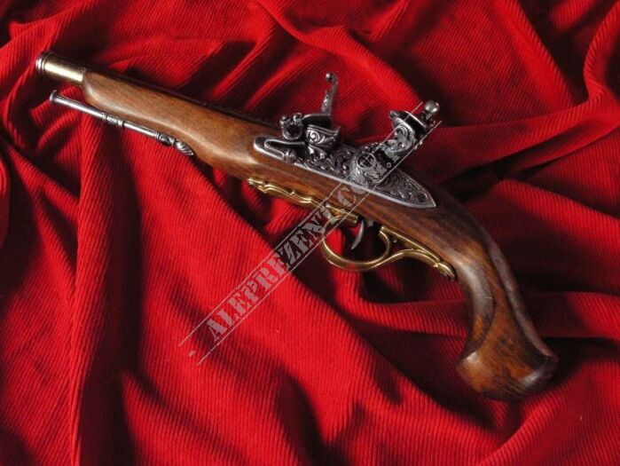 Links UNIQUE Flontflock Pistole aus dem XVIII