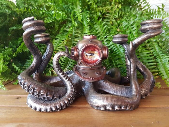 ŚWIECZNIK OŚMIORNICA Steampunk VERONESE (WU76578A4)