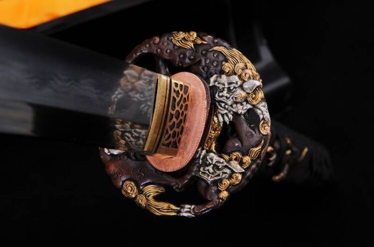 MIECZ SAMURAJSKI KATANA SHIHOZUME DO TRENINGU, STAL WYSOKOWĘGLOWA 1095 WARSTWOWANA, HARTOWANA GLINKĄ, R739