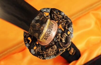 MIECZ SAMURAJSKI HONSANMAI KATANA DO TRENINGU, STAL WARSTWOWANA I WYSOKOWĘGLOWA 1095, R337