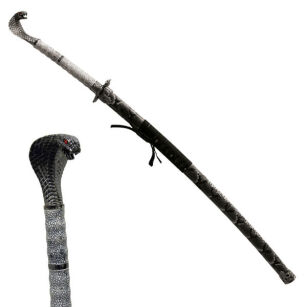 SAMURAJSKA KATANA Z KOBRĄ NA RĘKOJEŚCI JS-603