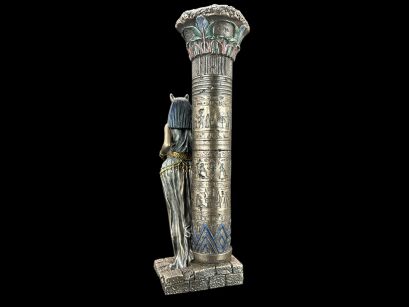 ÄGYPTISCHE GÖTTIN BASTET BASIERTE O Säule - Kerzenleuchter VERONESE (WU76698A4)