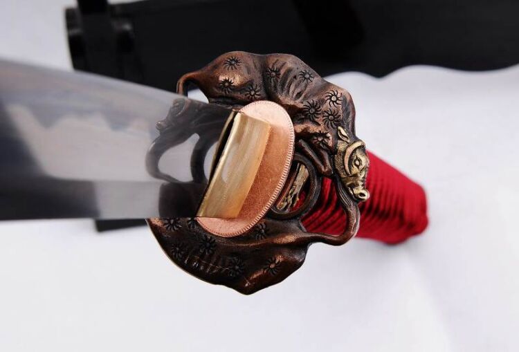 MIECZ SAMURAJSKI KATANA DO TRENINGU, STAL WYSOKOWĘGLOWA 1095 WARSTWOWANA, RĘCZNIE KUTA, HONSANMAI R825 
