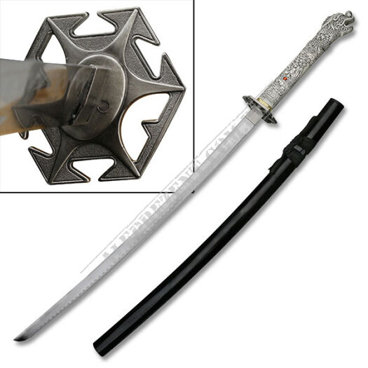 JAPANISCHES DRACHENSCHWERT KATANA MIT SCHEIDE SW-01 Katana Schwert Echt Metall
