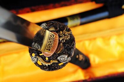 MIECZ SAMURAJSKI KATANA DO TRENINGU, STAL WARSTWOWANA I WYSOKOWĘGLOWA 1095, HARTOWANA GLINKĄ, R714