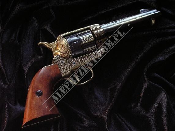 UNIQUE REPLICA GUN - 45 Kaliber Revolver verziert S.COLT USA 1886. (M-1280 / L)