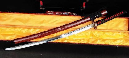 MIECZ WAKIZASHI DO TRENINGU, STAL WYSOKOWĘGLOWA 1095 R336