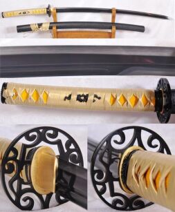 Hohe Qualität handgemachte Kogarasu-Maru Stil 1095 Kohlenstoffstahl japanischen Samurai Schwert Katana R1151