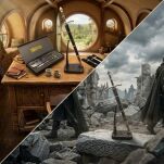 Mini Miecz Ranger Inspirowany Lord Of The Rings Nożyk Do listów plus Stojak i pudełko prezentowe KW1122 - 2