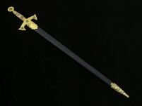 ZŁOTY MIECZ TEMPLARIUSZY Z POCHWĄ JT6136GU MEGA HIT 84CM - 2