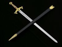 ZŁOTY MIECZ TEMPLARIUSZY Z POCHWĄ JT6136GU MEGA HIT 84CM - 6