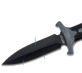 NÓŻ na szyję MTech USA OSTRZE STAŁE MT-20-14GY Z ŁAŃCUSZKIEM - 4