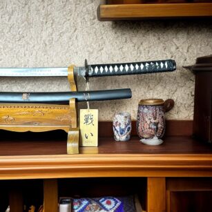 Miecz katana prawdziwy miecz samurajski wykonany ze stali z pochwą i stojakiem SW-318