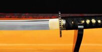 MIECZ SAMURAJSKI KATANA DO TRENINGU, STAL WARSTWOWANA DAMASCEŃSKA 1095, + STOJAK  R359 - 4