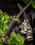 Tachi Katana Einmalig Schwert Scharf Echt Zum Training Metall Stahl 1045 Samurai 100% Handarbeit nur für Erwachsene - 18 Jahre erforderlich DS092BK - 7