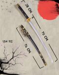 Tachi Katana Einmalig Schwert Scharf Echt Zum Training Metall Stahl 1045 Samurai 100% Handarbeit nur für Erwachsene - 18 Jahre erforderlich DS092BK - 4