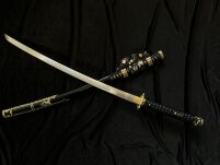Tachi Katana Einmalig Schwert Scharf Echt Zum Training Metall Stahl 1045 Samurai 100% Handarbeit nur für Erwachsene - 18 Jahre erforderlich DS092BK - 8