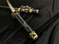 Tachi Katana Einmalig Schwert Scharf Echt Zum Training Metall Stahl 1045 Samurai 100% Handarbeit nur für Erwachsene - 18 Jahre erforderlich DS092BK - 14