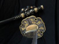 Tachi Katana Einmalig Schwert Scharf Echt Zum Training Metall Stahl 1045 Samurai 100% Handarbeit nur für Erwachsene - 18 Jahre erforderlich DS092BK - 19
