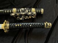 Tachi Katana Einmalig Schwert Scharf Echt Zum Training Metall Stahl 1045 Samurai 100% Handarbeit nur für Erwachsene - 18 Jahre erforderlich DS092BK - 20