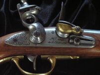 Signierte napoleonische REPLIKA GUN SCHWARZ Pulver 1806 (1063) - 4
