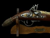 BOGATO ZDOBIONY NIEMIECKI PISTOLET SKAŁKOWY (W145) - 9