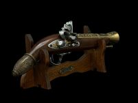 BOGATO ZDOBIONY NIEMIECKI PISTOLET SKAŁKOWY (W145) - 11
