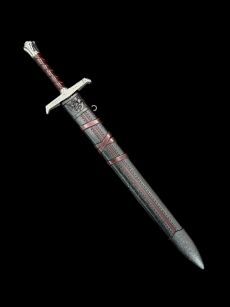 Mini Miecz Króla Artura z Pochwą 22 cm inspirowany filmem Nożyk Do listów plus Stojak i pudełko prezentowe KW1129