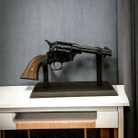 PEACE MAKER 1873 COLT SINGLE ACTION ARMY 45 CAL kürzeres schwarzes Holz (k1062-1W) - 2