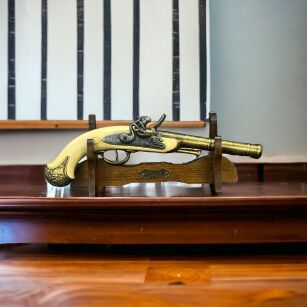 HISTORYCZNY PISTOLET Z XVIII w Z ZAMKIEM SKAŁKOWYM (K1113-L)