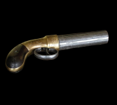 PISTOLET PIEPRZNICZKA SYGNOWANY ALLEN & THURBER 1837r. złoty (K8652-L) - 2
