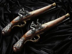 BRITISH SET Duellpistolen aus dem XVIII Jahrhundert. (2-1196-L)