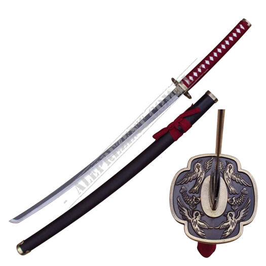 Katana Schwert echt Metall Nicht Scharf Samurai Schwert aus Stahl mit Einer Scheide zur Dekoration für einen Sammler oder als Geschenk 5KM49-405