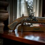 DŁUGI ANGIELSKI PISTOLET Z ZAMKIEM SKALKOWYM (W160) - 5