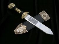 RZYMSKI SZTYLET JULIUSZA CEZARA PUGIO DAGA Z POCHWĄ 512 - 7