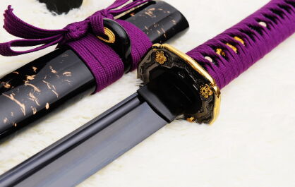 Handgeschmiedeter schwarzer Kohlenstoffstahl japanisches Samurai-Wakizashi-Schwert R830