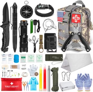 ZESTAW SURVIVALOWY NIEZBĘDNIK APTECZKA NAMIOT 105W1 ZS-19
