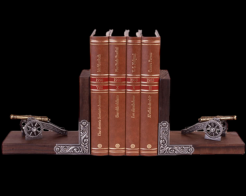 PRAKTISCHE Buchstützen mit Kanonen (K834)