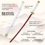 Miecz Katana Roronoa Zoro Kozuki Oden's Ame no Habakiri One Piece Drewniany JT10661W - 2