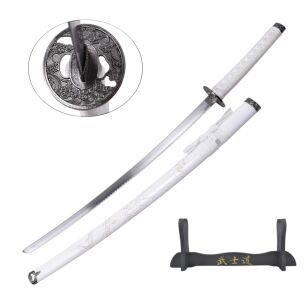 SAMURAJSKI MIECZ KATANA BIAŁY SMOK Z POCHWĄ + STOJAK ZS574L