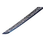 Profesjonalny Ostry Miecz Katana Niebieska Stal 1095 z Pochwą Stojakiem i Skrzynią Prezentową GXSW-02 - 14