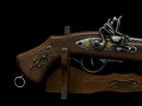ANGIELSKI UNIKATOWY PISTOLET Z ZAMKIEM SKAŁKOWYM (W162) - 7