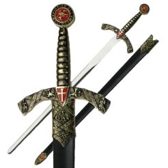 Reich verzierte KNIGHTS TEMPLAR SWORD mit Scheide (SW-374)